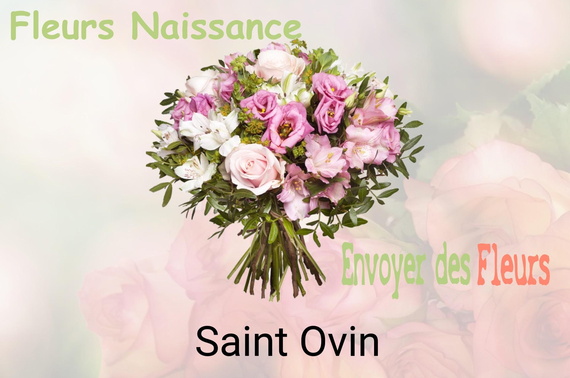 Bouquet de fleurs de naissance livré à Saint-Ovin